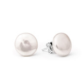 Cercei perle naturale albe 12 mm si argint DiAmanti EFC12E_W-G